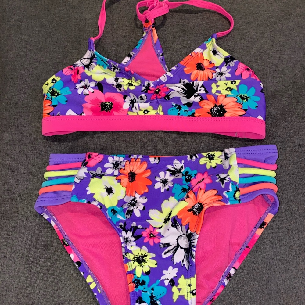 Justice Size 7 Flower Bikini